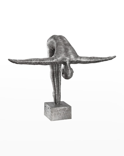 The Phillips Collection Diving Aluminum Sculpture, Small In Silver, Gray