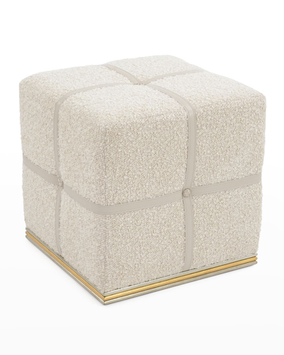 John-richard Collection Steamer Trunk Ottoman In Natural