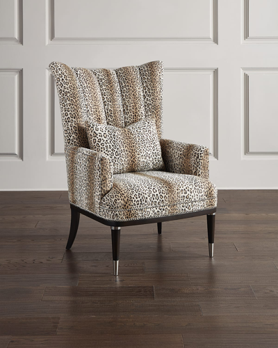 John-richard Collection Chicago Lounge Chair In Animal Print