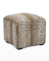 John-richard Collection Curved Ottoman In Animal