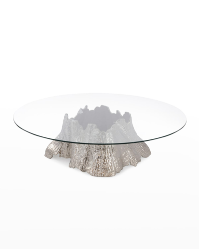 John-richard Collection Sculptural Cocktail Table, Nickel In Gray