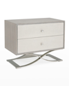 John-richard Collection Lenosa Two-drawer Nightstand In Grey