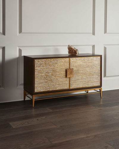 John-richard Collection Walthall Two-door Cabinet In Gold