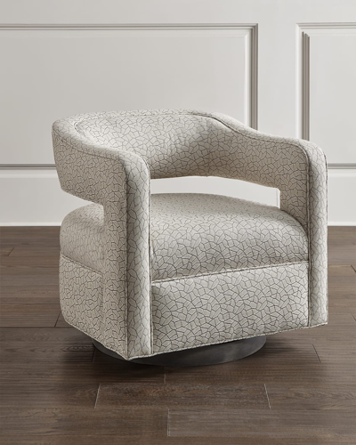 Hf Custom Max Swivel Chair In Beige/cream