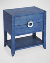Butler Specialty Co Charlie Blue Raffia End Table