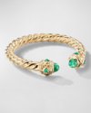 David Yurman 18kt Yellow Gold 2.3mm Renaissance Emerald Ring