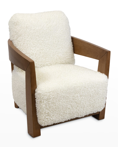 Regina Andrew Sherpa Lounge Chair In White