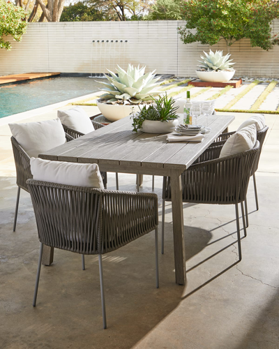 Bernhardt Exteriors Antibes Dining Table In Carbonized Teak