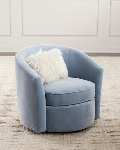 Bernhardt Elizabeth Swivel Chair In Ice Blue