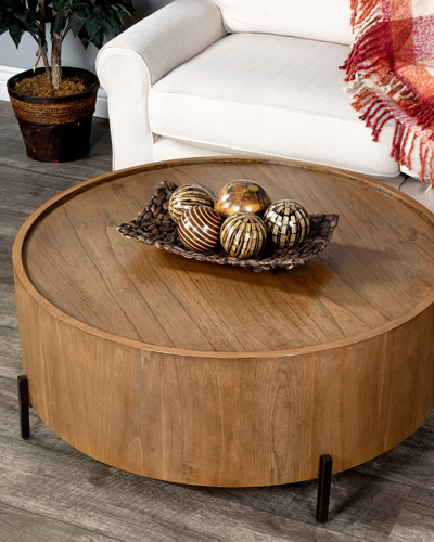 Butler Specialty Co Tori Round Coffee Table In Brown