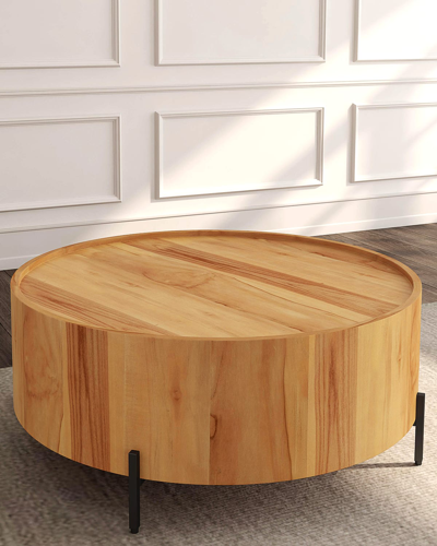 Butler Specialty Co Tori Round Coffee Table In Teak Finish