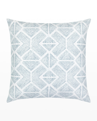 Elaine Smith Bakuba Indoor/outdoor Pillow, 20"sq In Blue