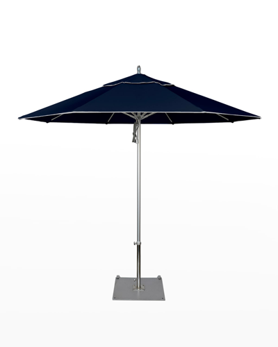 California Umbrella 9' Commercial Grade Umbrella With Base In Navy