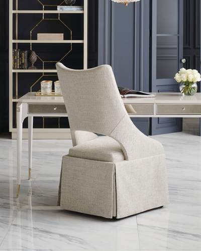 Caracole Roll With It Chair In Silver Grey