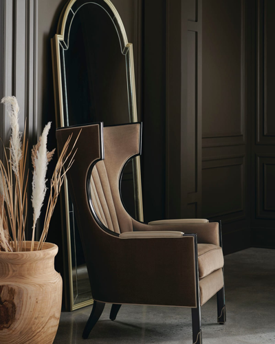 Caracole Wing Tip Chair In Brown