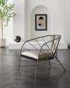 Caracole Live Wire Chair In Silver Gray