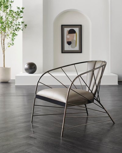 Caracole Live Wire Chair In Silver Grey