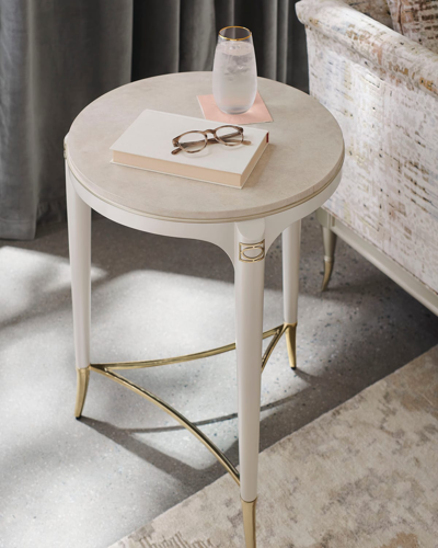 Caracole Matched Up Side Table In Silver, Platinum