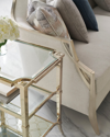 Caracole Third Times A Charm Side Table In Gold, Soft Silver