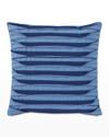 Eastern Accents Plisse Pleated Decorative Pillow In Blue