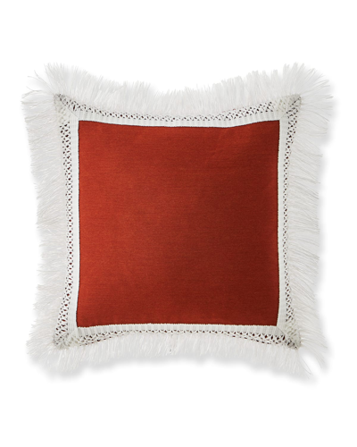 Eastern Accents Palermo Fringe Decorative Pillow - 22" In Red