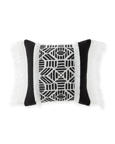 Eastern Accents Madaba Fringe Decorative Pillow In Black