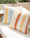 Eastern Accents Talbot Hand-painted Decorative Pillow In Orange