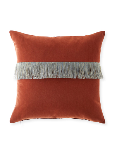 Eastern Accents Island Fringe Decorative Pillow In Orange