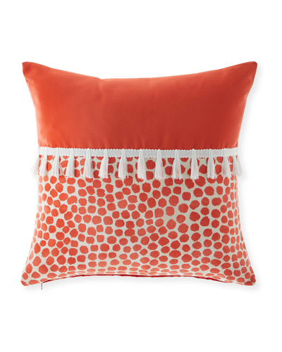 Eastern Accents Toodles Fringe Decorative Pillow In Orange