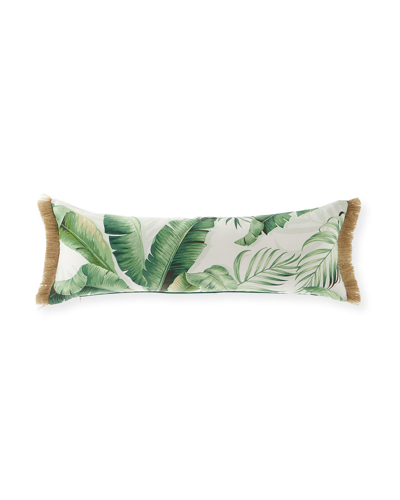 Eastern Accents Abaca Fringe Decorative Pillow In Cloud In Green