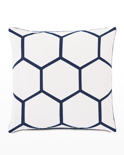 Eastern Accents Tamaya Hexagon Decorative Pillow In Indigo