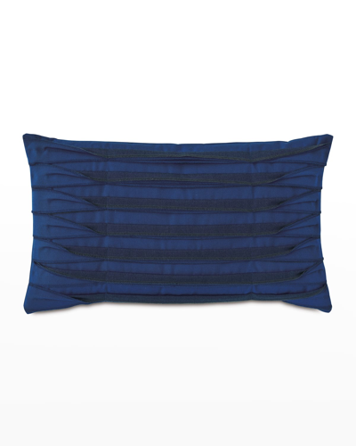 Eastern Accents Plisse Pleated Decorative Pillow - Small In Admiral