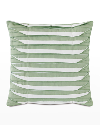 Eastern Accents Plisse Pleated Decorative Pillow In Green