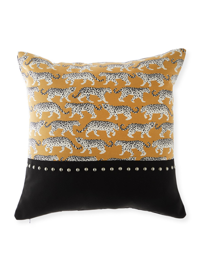 Eastern Accents Prowling Nailhead Decorative Pillow In Brown