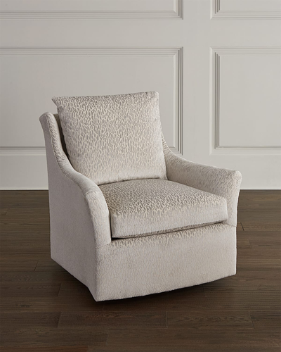 Massoud Regina Swivel Chair In Neutral