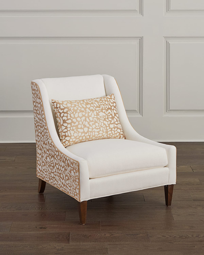 Massoud Cece Accent Chair In Ivory