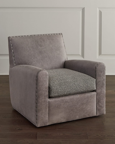 Massoud Stonebridge Swivel Chair In Gray
