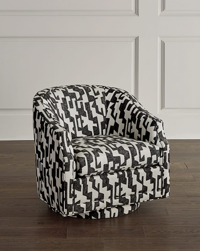 Massoud Arlette Swivel Chair In Grey