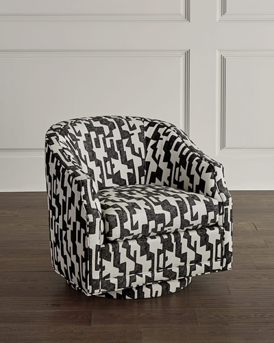 Massoud Arlette Swivel Chair In Gray