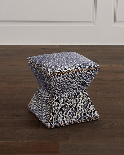 Massoud Valerie Ottoman In Animal Print