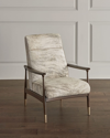 Massoud Noah Hair-on-hide Accent Chair In Mink