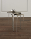 Hooker Furniture Chapman Metal Nesting Tables In Pewter