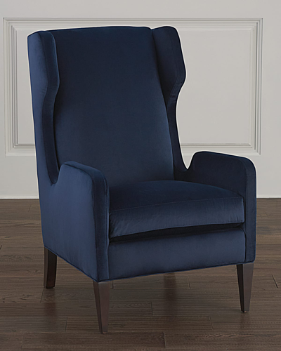 Hf Custom Rue Wing Chair In Blue