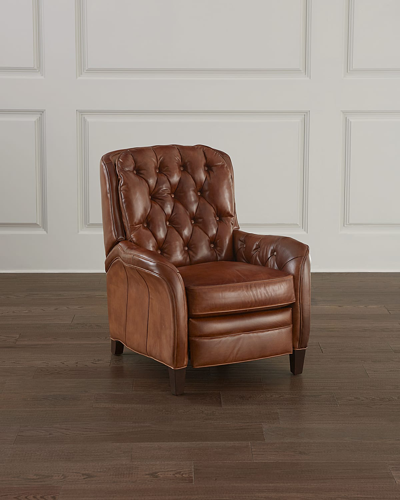 Hooker Furniture Nolte Leather Recliner Chair In Brown