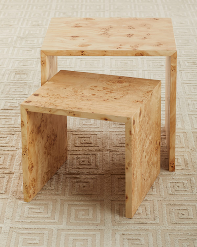Jamie Young Bedford Burlwood Nesting Tables, Set Of 2 In Natural