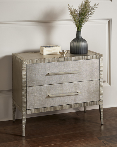 John-richard Collection Carraway Silver Nightstand In Neutral