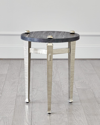 Global Views Roman Drinks Table In Silver, Black