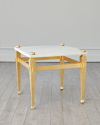 Global Views Roman End Table In Gold