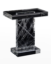 John-richard Collection Etched Crystal Accent Table In Clear