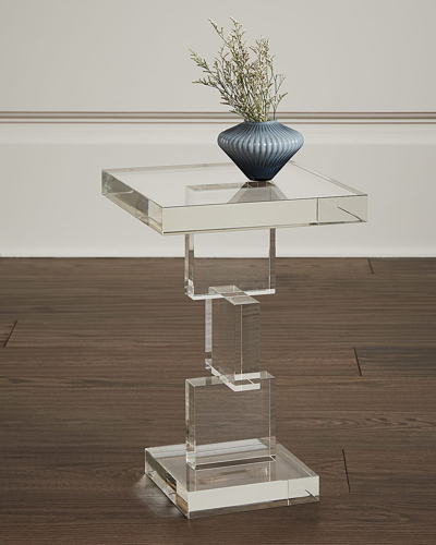 John-richard Collection Crystal Martini Table In Clear